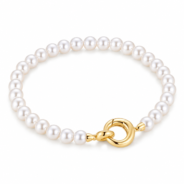 Ania Haie gold elegant shell pearl bracelet