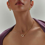 Ania Haie gold interlocked pave & polished knot necklace