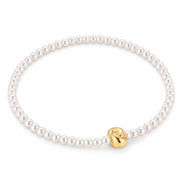 Ania Haie gold glass pearl & twist beaded bracelet