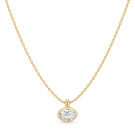 Ania Haie gold bezel organic pebble necklace