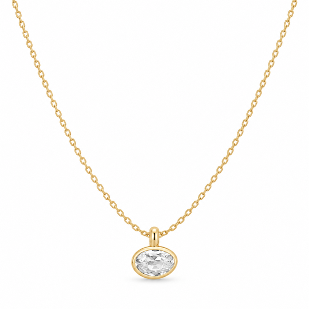 Ania Haie gold bezel organic pebble necklace
