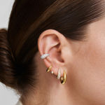 Ania Haie gold pave dome hoop earrings 14mm