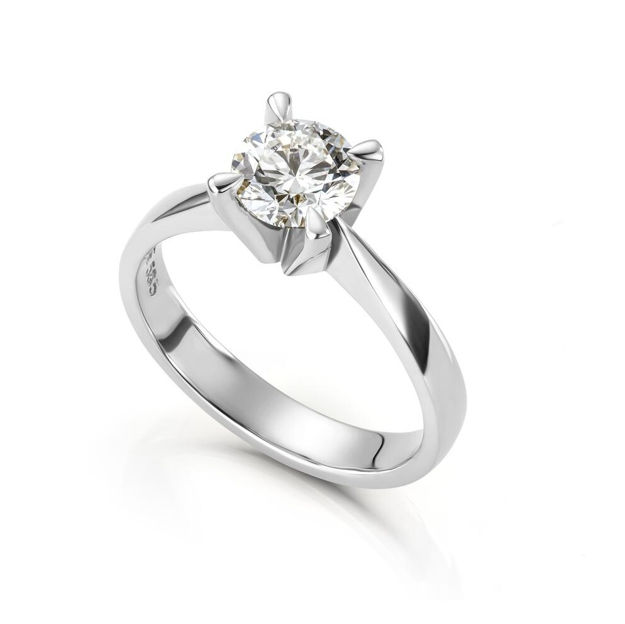 Hvitt gull ring Maud 1,53ct LAB diamant River VS1