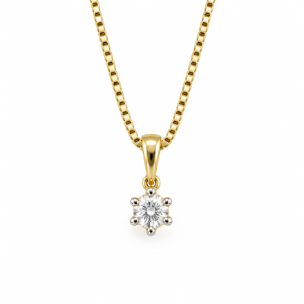 Caia Gold 375 diamant anheng 0,05ct W/SI3