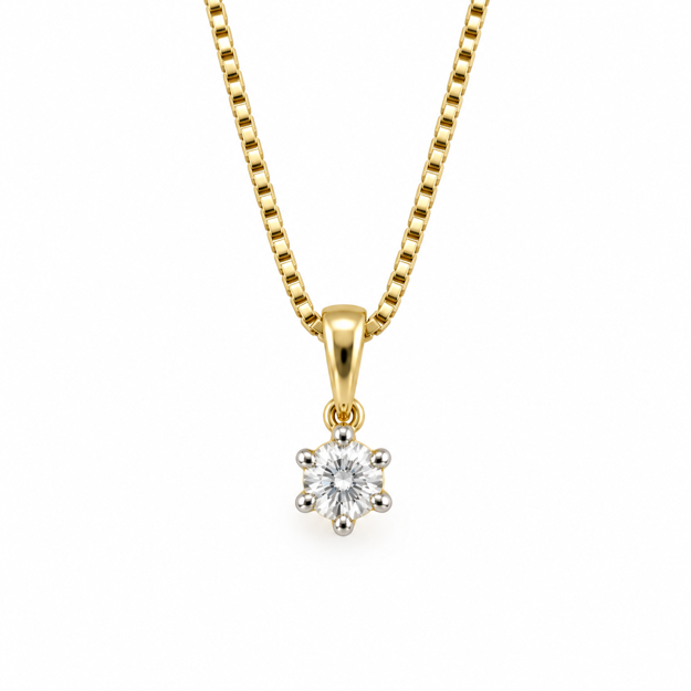 Caia Gold 375 diamant anheng 0,05ct W/SI3
