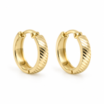 Caia Gold 375 slipt ørering 3,4mm 13mm