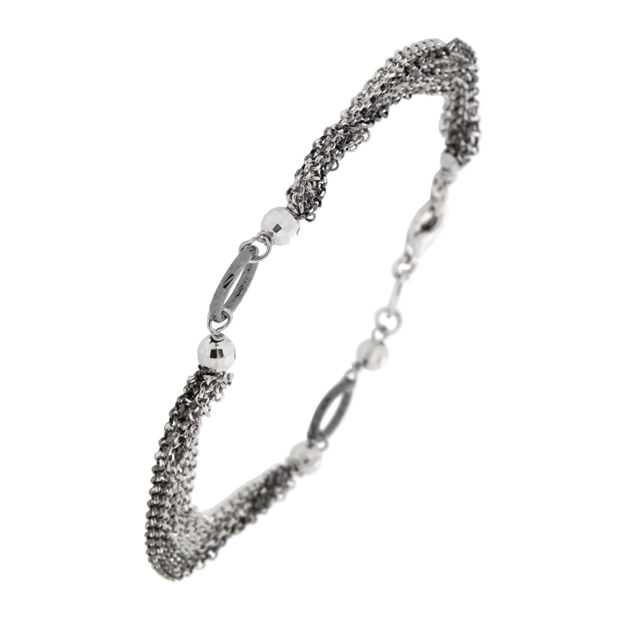 Oksidert sølv armbånd 18+2cm