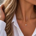 Caia Gold 375 anheng Cubic Zirconia