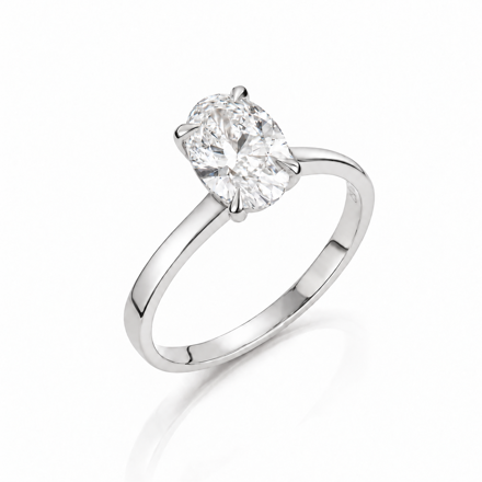 Hvitt gull ring Olivia 1,50ct LAB diamant River VS