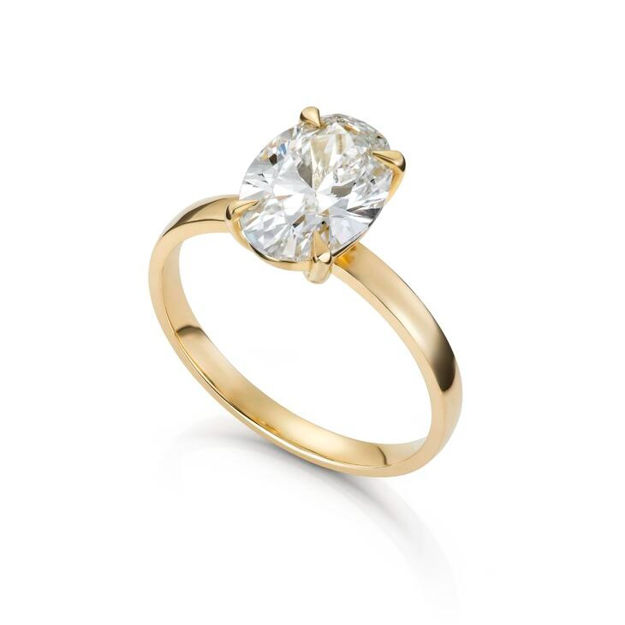 Gult gull ring Olivia 1,50ct LAB diamant River VS