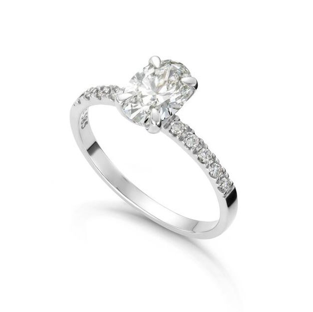 Hvitt gull ring Olivia 1,62ct - senter sten 1,50ct LAB diamant River VS