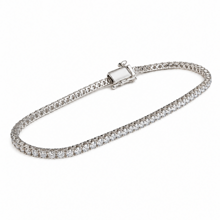 Hvitt gull allianse armlenke 83 LAB diamaner totalt 2,03ct TW/VS 19cm