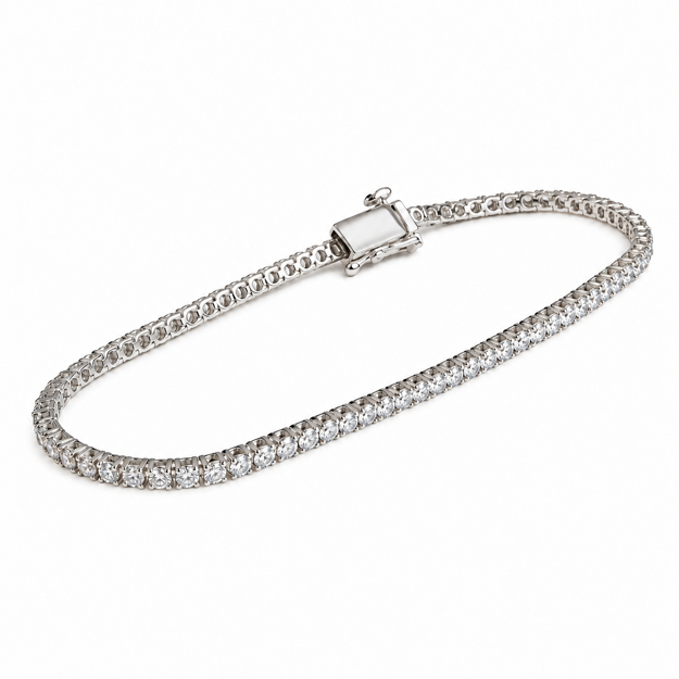 Hvitt gull allianse armlenke 83 LAB diamaner totalt 2,03ct TW/VS 19cm