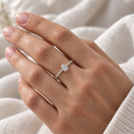Gull diamantring 15 LAB diamanter 0,54ct TW/VS (senter 0,40ct)