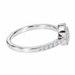 Hvitt gull diamantring 0,36ct W/SI (39 diamanter)