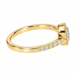 Gull diamantring 0,36ct W/SI (39 diamanter)