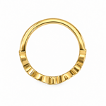Gull diamantring 0,14ct W/SI (11 diamanter)