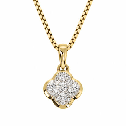 Gull anheng Lucky diamanter totalt 0,05ct TW/SI