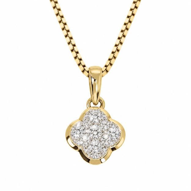 Gull anheng Lucky diamanter totalt 0,05ct TW/SI