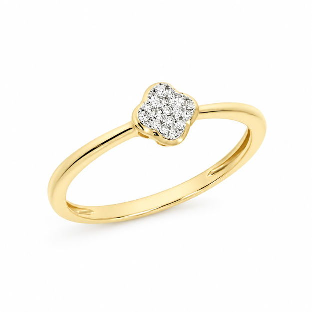 Gull ring Lucky diamant 0,05ct TW/SI