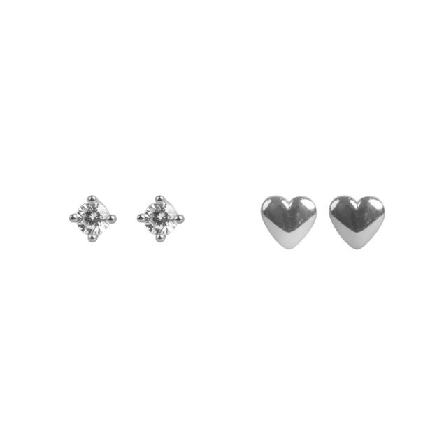 Sky heart ear set s/clear
