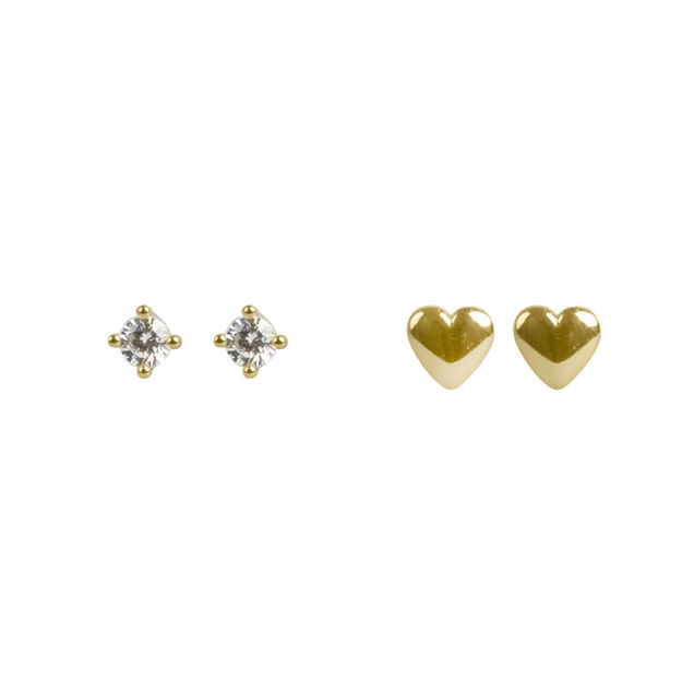 Sky heart ear set g/clear