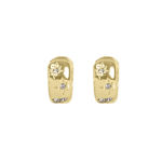 Nova small chunky ring ear g/clear
