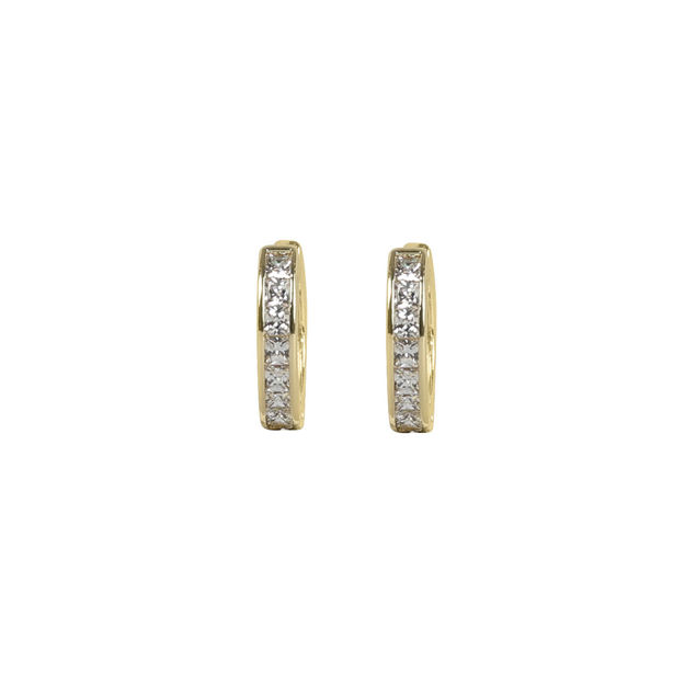 Elle crystal ring ear g/clear